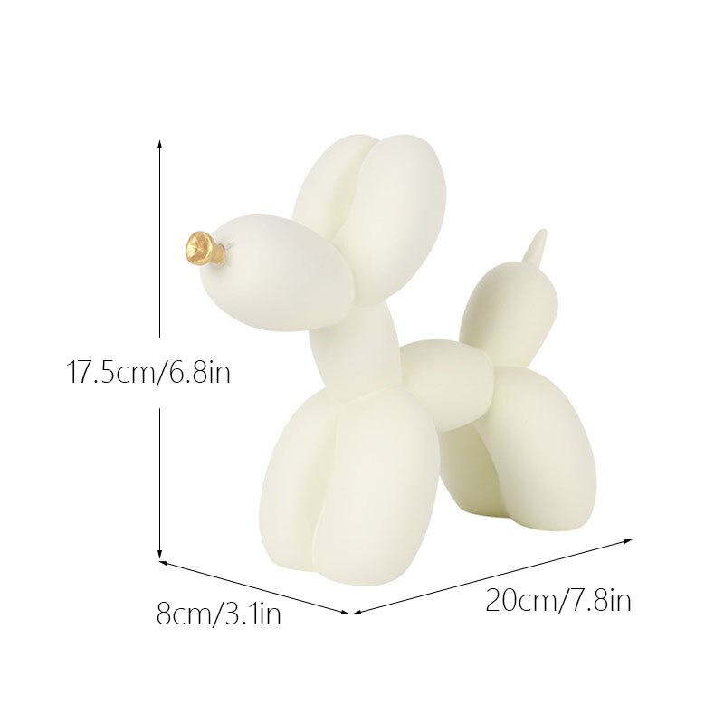 Nordic Balloon Dog Figurines for Interior Resin Doggy Accessories Home Office Decor Luxury Puppy Graffiti Art Collection Objects