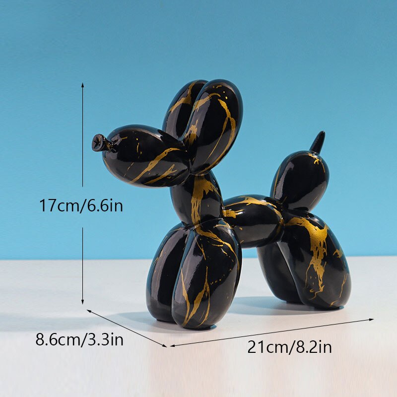 Nordic Balloon Dog Figurines for Interior Resin Doggy Accessories Home Office Decor Luxury Puppy Graffiti Art Collection Objects