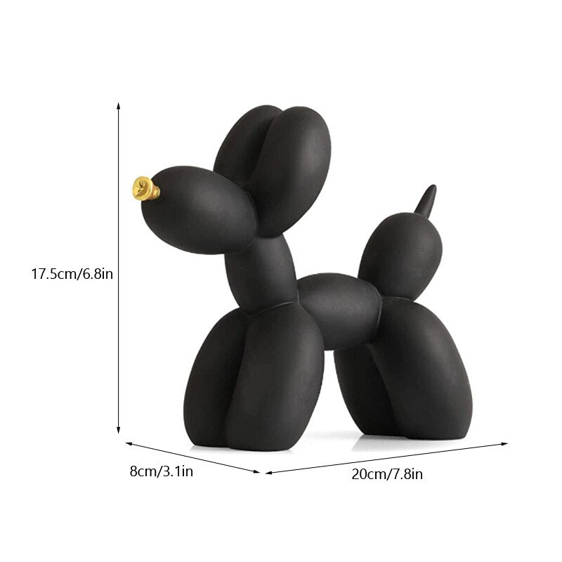 Nordic Balloon Dog Figurines for Interior Resin Doggy Accessories Home Office Decor Luxury Puppy Graffiti Art Collection Objects