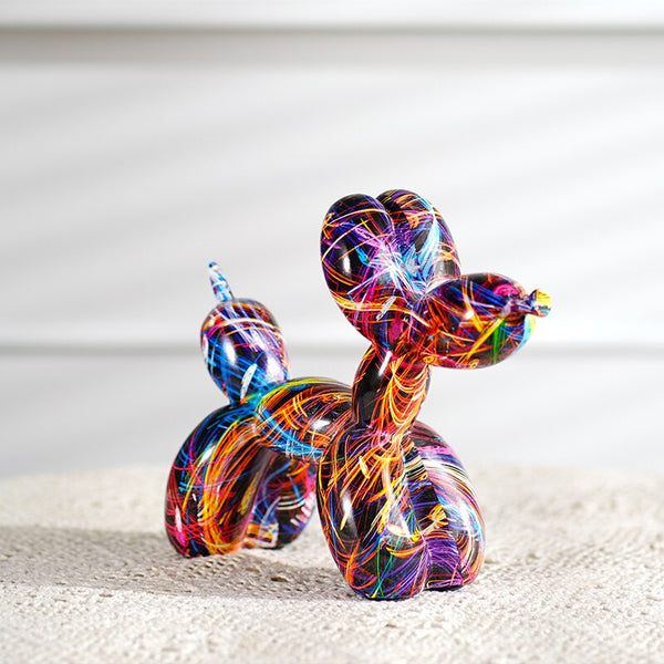 Nordic Balloon Dog Figurines for Interior Resin Doggy Accessories Home Office Decor Luxury Puppy Graffiti Art Collection Objects